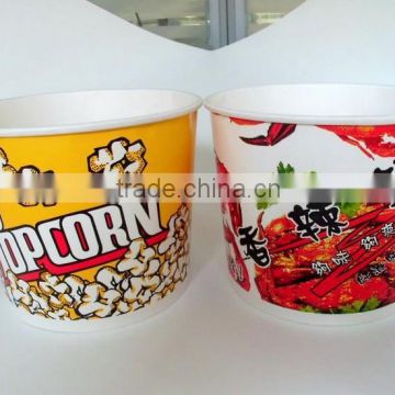 High Quality Printed 64oz Paper Popcorn Packaging bucket