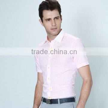 Men's bussiness casual short sleeve cotton shirt