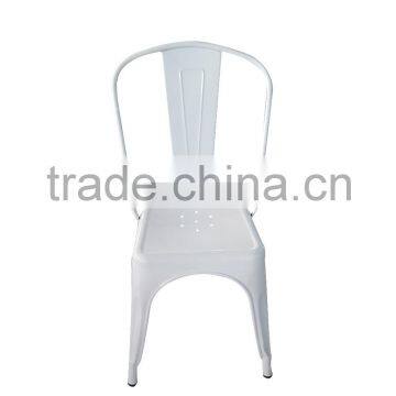 2016 Hot Sale Industrial Metal Chair Gloss Finish Dinning Colorful Stackable Side Chair photo-3