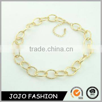 Latest metal stainless steel gold necklace for men