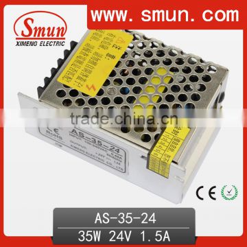 Small 35W 24V 1.5A Single Output Switch Mode Power Supply SMPS