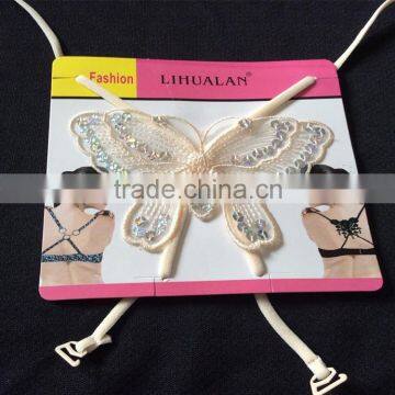 Butterfly Lace Cross Back Invisible Bra Straps