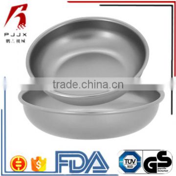 Titanium metal stainless camping Outdoor Picnic plate