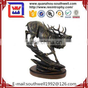 Bronzed Finish Elegant Elk Statue