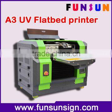 dx5 head 1440dpi Funsun brand desktop UV printer with cmyk white colors