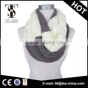 Winter acrylic fashion accessories desiign fake fur scarf