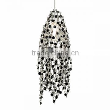 0810-17 K9 ELEMENTS crystals artfully set in an intricate web of elegant Rhodium plated chain Pendant Light