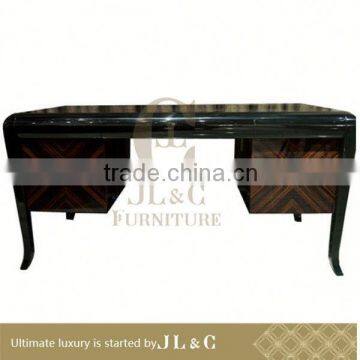 JT01-08 classic wood veneer office desk with solid wood in living room from JL&C furniture(China supplier)