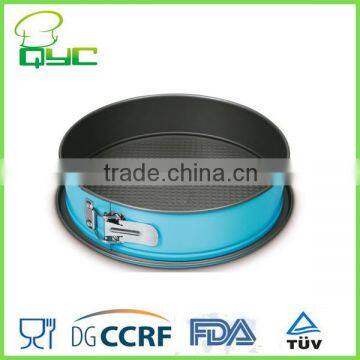 Non-stick Metal Spring Form Quick Release Cake Pan With Loose Base Blue photo-6