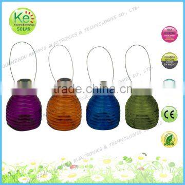 Glass bottle table / hanging light solar led garden light