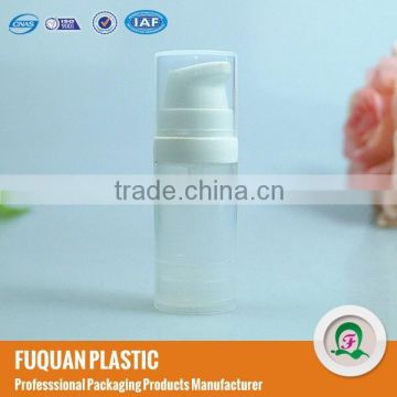 15ml Airless plastic cosmetic pump cream container