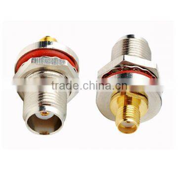 RF Coaxial Adapter SMA female to TNC female bulkhead