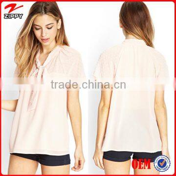 2016 New arrival ladies pretty blouse designer clothing manufacturers in china