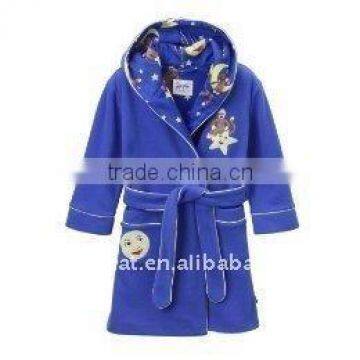 Supre soft microfiber bathrobe with embroidery for children