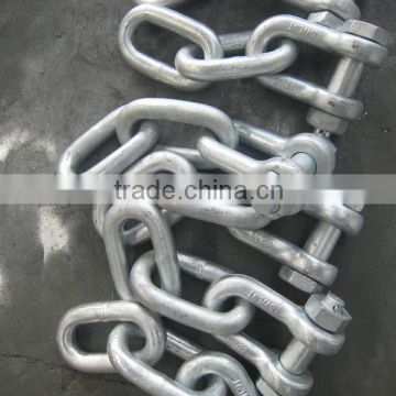 hot dip galvanized shackle chain with CCS certificate