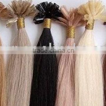 silky straight nail-tip hair extension/nail-tip human hair/hair products/hair extension