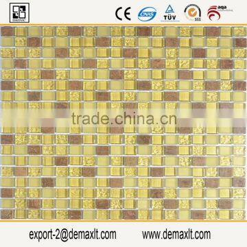 marble mosaic,golden select glass and stone mosaic wall tiles