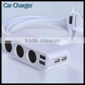 3 Cigarette Lighter Hub Outlets Cheap 4Ports 4-Port Usb Universal Charger