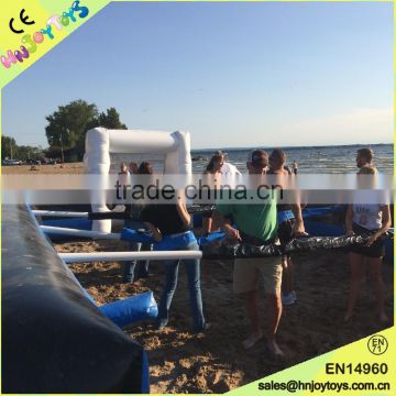 Team game human foosball field inflatable foosball court