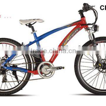 New Year promotion 26"electric mountain bike pedelec bicycle SHIMANO 7 SPEED motor bicycle with 36V 10 Li-ion battery