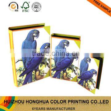 Custom handmade book shape paper box cardboard storage paper box