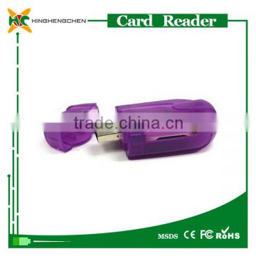 High Speed Transparent car shape card reader support tf sd memory card