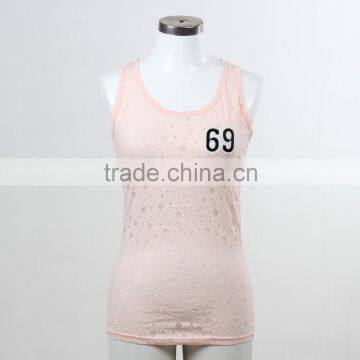 F5S15149 Fashion Plain Lace Dotted Tank Top for Women