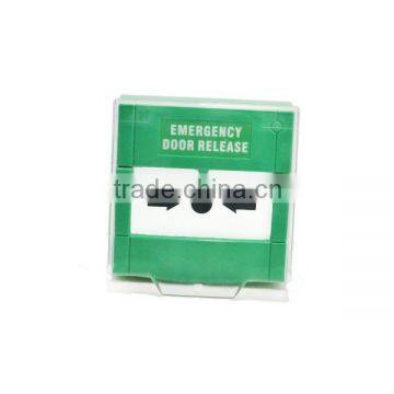 Double pole Green color resettable manual call point with transparent cover