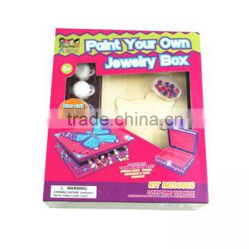 DIY Toy Kids Color and Decorate the Wooden Jewelry Box photo-2