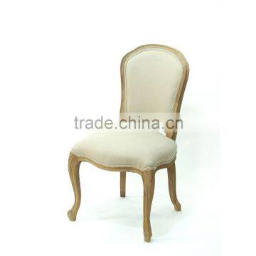 Colorful leather dining room chair french style armchair wood chair