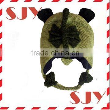 Knit Cartoon Animal Ear Flap Hat Cap photo-2