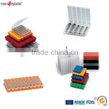 Versatile multiple plastic split packaging box for cutting tools five or ten units together Five Pack Split Pack FP SP