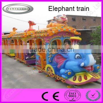 China High quality amusement cheap electric mini train for kids Elephant Train for sale