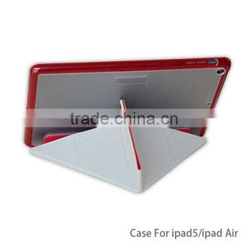 Popular style pu leather stand case for ipad air