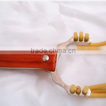 Hot Selling Outdoor Handle Hunting Slingshot Toy Rubber Sling Shot Catapult +4pcs Pinball photo-5