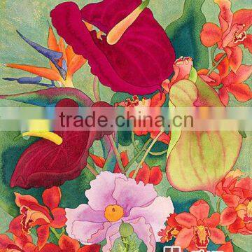 Hot selling handmade flower watercolor painting on paper