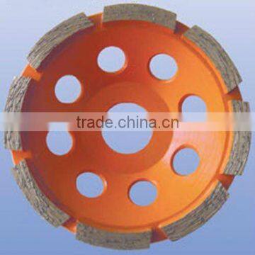 Single row diamond cup grinding wheel