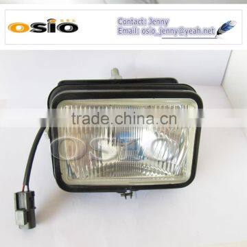 5' square Black IRON Engineering head light ,Halogen Sealed Beam , SEMI-SEALED BEAM Install HID,H4