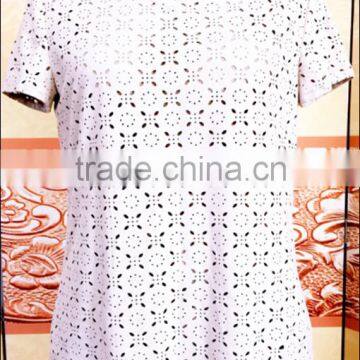 2016 Polular Fashion Girl's Plain Beautiful Flower-shaped Cutouts t Shirt
