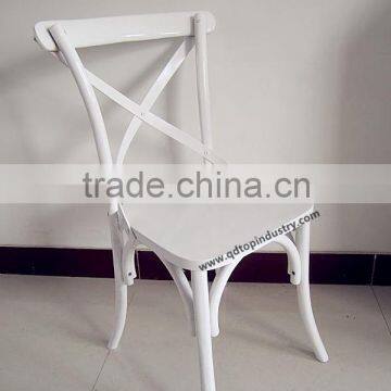 Cross Back Curved Dining Chair