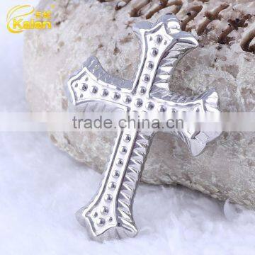 Dubai White Gold Plated Stainless Steel Crucifix/cross Pendant photo-2