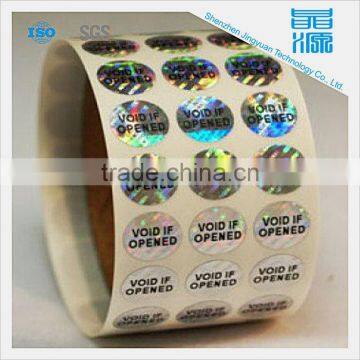 Factory price rolled waterproof material hologram void sticker