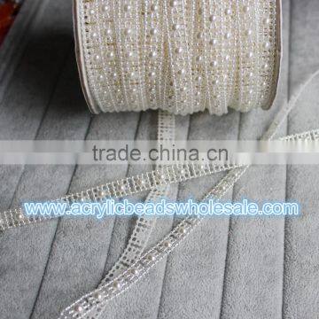 25m=28Yards/lot 10mm wide faux pearl bead garland string chain WEDDING centerpiece decoration favor DIY table candelabras CRAFTS