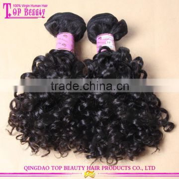 Shandong Factory Mongolian Curly Hair Extension Hair With Rubber Band