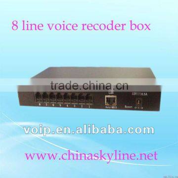 8 line digital voice recorder box,telephone voice logger