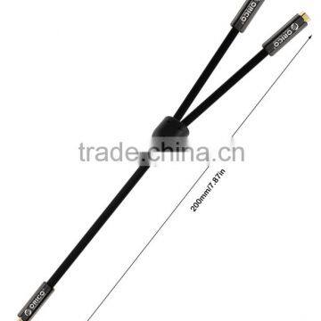 AT2 2 in 1 3.5mm Single Male to 2 Female Stereo Audio Cable 20cm