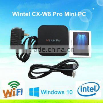 2016 new W8 pro MINI PC CX-W8 pro Wintel 2GB RAM 32GB Win10 OS Intel TV BOX Quad Core 1.33Ghz CPU mini computer Inte HD