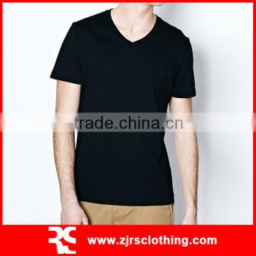 Mens Promotional Plain 100% Cotton T-shirt V Neck T-shirt blank t shirts cheap