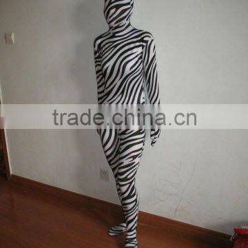 Zebra Spandex Full Body Suit
