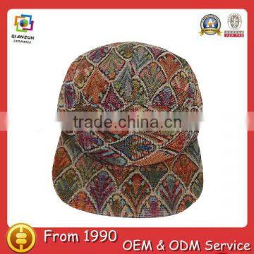 dye sublimation 5 panel cap and hat adjustable sports floral print digital print 5 panel hat